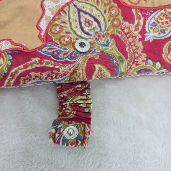 Unbranded Wear Me/Wash Me Lingerie Swim Bag Red Trim Snap Zipper Close Floral - Picture 6 of 15